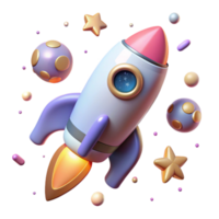 magnificent artistic Isolated Space Tourism Rocket authentic png