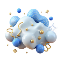 wonderful artistic Light Blue Sky with Clouds Isolated exclusive png