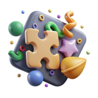 serene creative Problem Solving Icon Jigsaw Puzzle Piece Cutout authentic png