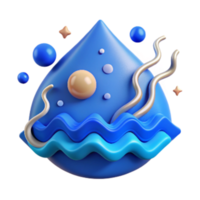magnificent classic Ocean Acidification Solution Icon Blue Isolated Cutout authentic png