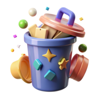 magnificent minimalist Recycle Bin Icon Cutout on Transparent Background png