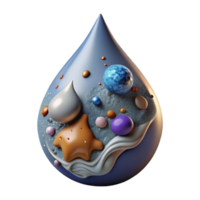wonderful rustic Polluted Water Drop Side View Cutout exclusive png