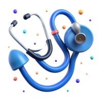 vibrant traditional Medical Stethoscope Blue Color Cutout original png