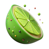 stunning abstract Lime Wedge Isolated Green Citrus professional png