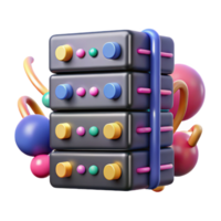 serene creative Network Server Rack Front View Isolated Element high resolution png