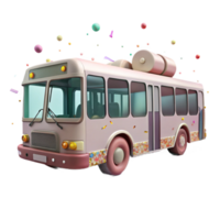 vibrant modern Public Transportation Bus Side View Cutout high quality png