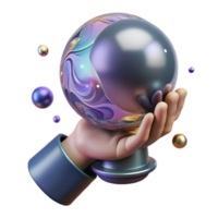 wonderful contemporary Hand Holding Up Crystal Ball Isolated Element high resolution png