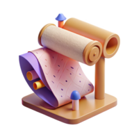 extraordinary minimalist Paper Roll on Stand Side Angle Cutout png