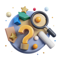 stunning creative Inquiry Based Learning Icon Question Mark and Magnifying Glass Transparent Background original png