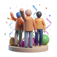 serene abstract Group Silhouette Diverse Team Meeting Transparent Background premium png