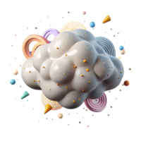 serene modern Isolated Cumulus Cloud with High Resolution Detail genuine png