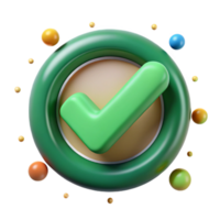 magnificent creative Green Checkmark in Circle Isolated Element high resolution png