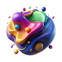 dramatic abstract Colorful Abstract Paint Splatter Cutout high quality png