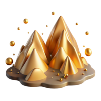 serene modern Golden Hour Mountains Isolated high resolution png