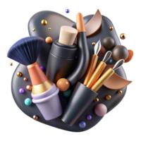 dramatic abstract Community Mural Paint Brushes Close Up Isolated Element authentic png
