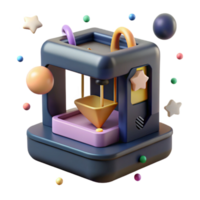 beautiful artistic D Printer Creating an Object Transparent Background high quality png