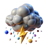 magnificent rustic Isolated Hail Cloud with Lightning Cutout exclusive png