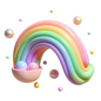 serene abstract Pastel Rainbow Gradient Pattern Transparent Background high resolution png