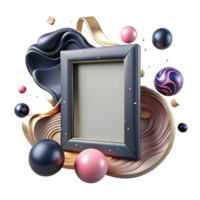 beautiful artistic Empty Picture Frame New Chapter Transparent Background authentic png