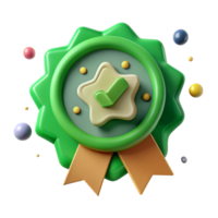 serene rustic Green Business Certification Badge Isolated Element authentic png