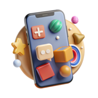beautiful modern Language Translation App on Smartphone Cutout Element high resolution png