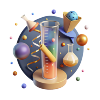 beautiful abstract Graduated Cylinder with Precise Measurement Transparent Background exclusive png