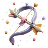 wonderful abstract Realistic Vr Bow and Arrow Isolated genuine png