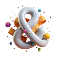 extraordinary classic Italic Script Font Ampersand Isolated Transparent Background authentic png