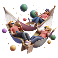 beautiful rustic Group Lounging Hammocks Cutout Relaxed Vibe high resolution png