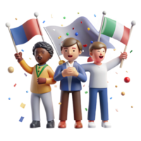 dramatic abstract Group of People Holding Hands in a Circle Isolated Diverse Group high resolution png