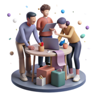 beautiful abstract Group of Students Working on Project Collaborative Learning Transparent Background high resolution png