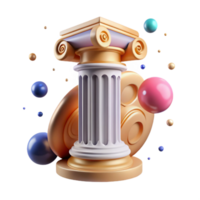 serene abstract Historical Building Columns Cutout with Classical Design Isolated png