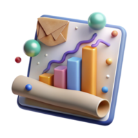 dramatic abstract Growth Chart Business Progress Cutout Element exclusive png
