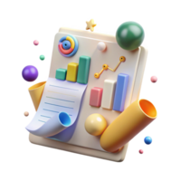 impressive traditional Perspective Graph Business Report Transparent Background detailed png