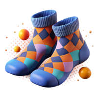 dramatic abstract Hand Knitted Socks with Warm Wool Isolated Element 4K png