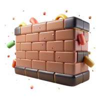 dramatic creative Mesopotamian City Wall Brick Texture Isolated on Transparent Background high resolution png