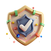 vibrant minimalist Preservation Icon Shield and Checkmark Transparent Background exclusive png