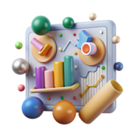 beautiful artistic Modern Data Analysis Chart Transparent Background professional png