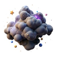 beautiful rustic Nebula Formation Cutout with Wispy Gas Clouds Transparent Background original png