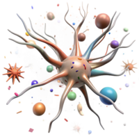 beautiful artistic Neuron Firing Animation Sequence Transparent Background genuine png