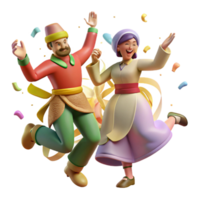 beautiful artistic People Dancing in Traditional Costumes Transparent Background original png