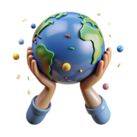 stunning abstract Person Holding Earth Globe Overhead View Isolated Element high quality png