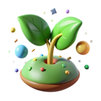 vibrant rustic Green Sprout Cutout Isolated on Transparent Background authentic png