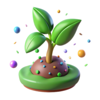 elegant traditional Green Sprout Growing Timelapse Isolated Element original png