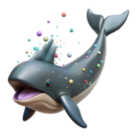 vibrant rustic North Atlantic Right Whale with Calf in Noise Polluted Ocean Cutout high quality png