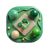 beautiful abstract Share Icon Isolated with Green Color Highlight high resolution png