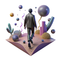 beautiful rustic Silhouette Person Walking on Path Transparent Background professional png