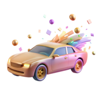 serene creative Motion Blurred Car Side View Transparent Background original png