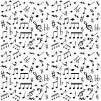 Music notes melody seamless pattern art abstract vector