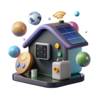 beautiful rustic Smart Home Energy Management System Interface Isolated high resolution png